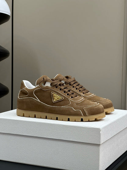 PRA TRAIL FADED SUEDE SNEAKERS CINNAMON