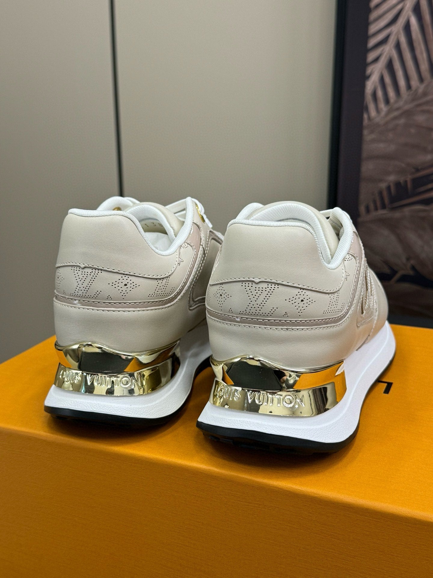LV NEO RUN AWAY SNEAKER IN KHAKI TAN CALFSKIN