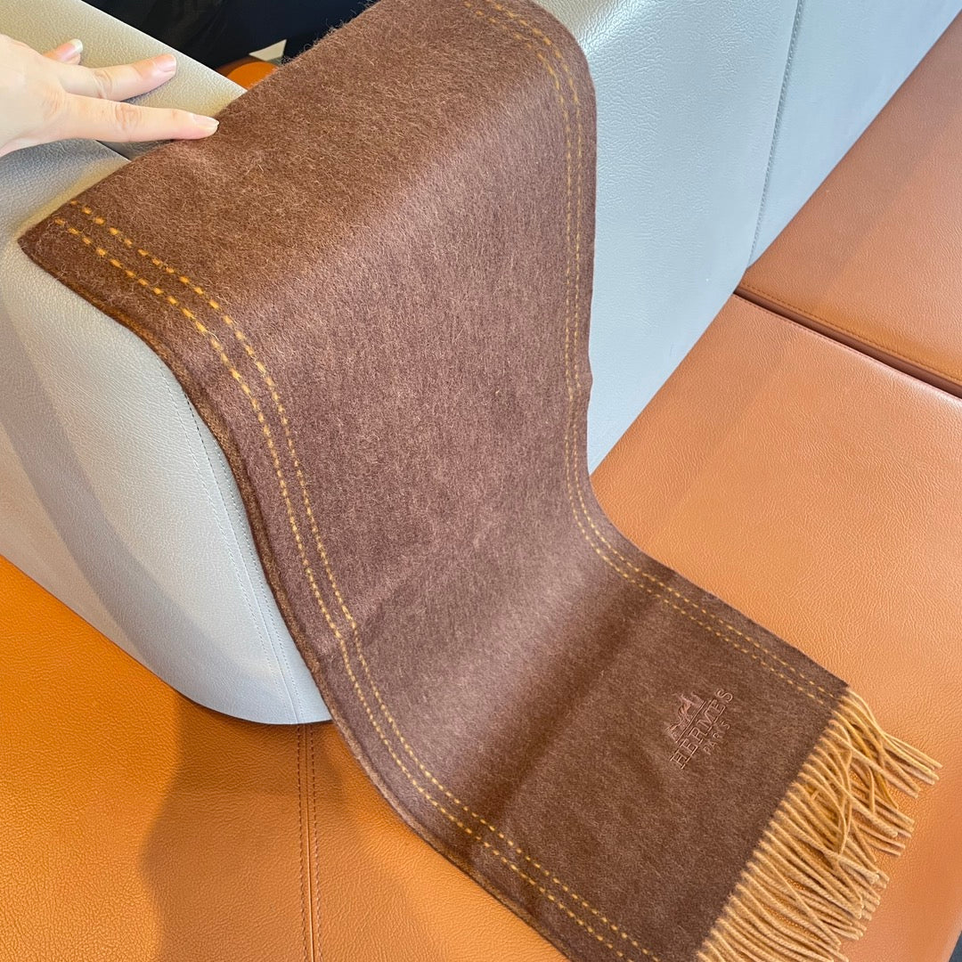 SCARF 180CM CHOCOLATE BROWN CASHMERE