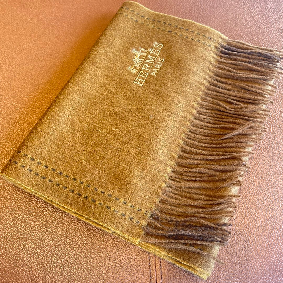 SCARF 180CM COPPER BROWN CASHMERE