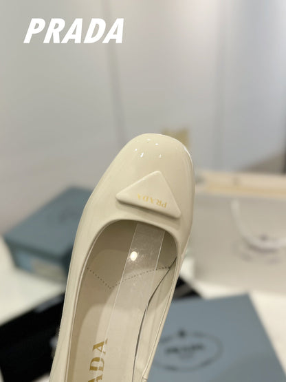 PRA NAPPA MARY JANE PUMPS CREAMY WHITE LAMBSKIN