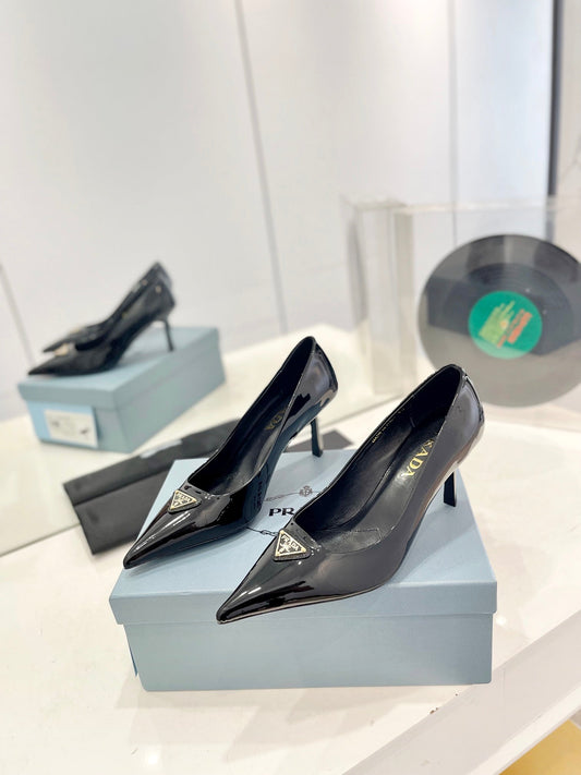 Pra Pumps 75 Black Patent Leather