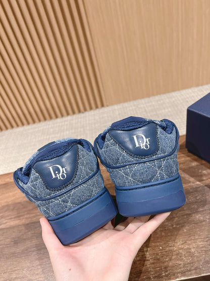 BY ERL B9S SKATER SNEAKER IN COBALT BLUE CANNAGE FABRIC