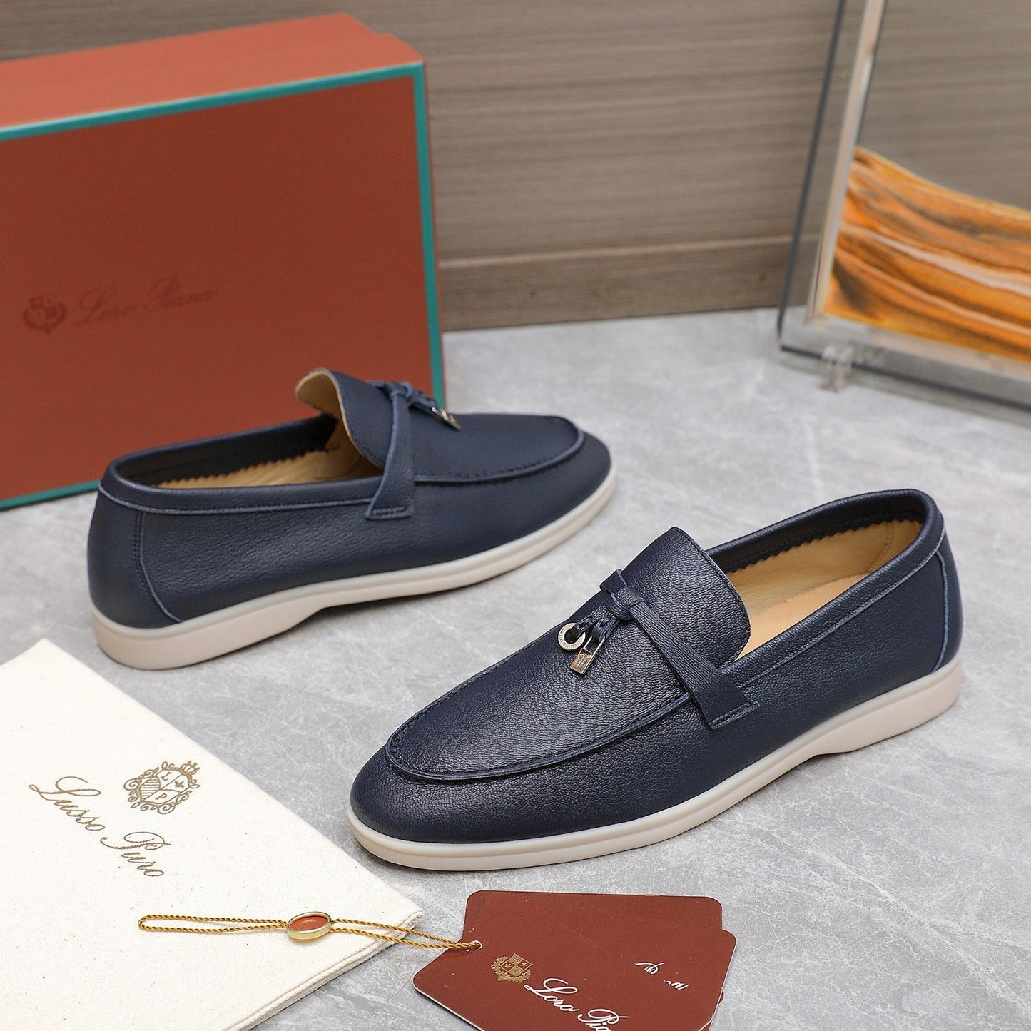 LP SUMMER CHARMS WALK LOAFERS BLACK LAMBSKIN