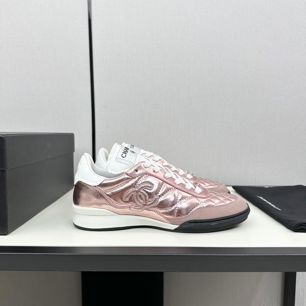 SPORTS SHOES IN GLOSSY COPPER CALFSKIN