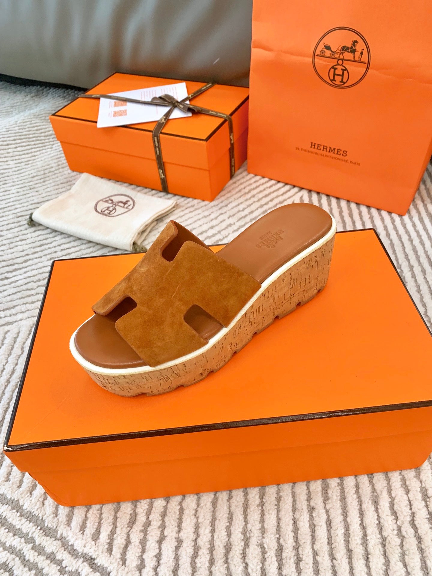EZE 65 SANDAL BRIGHT BROWN SUEDE